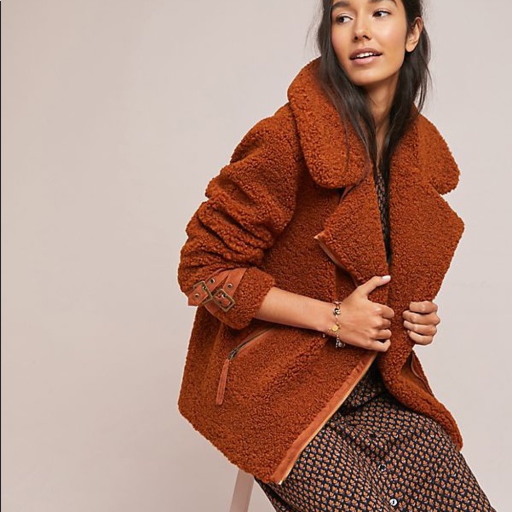 anthropologie marrakech sherpa jacket